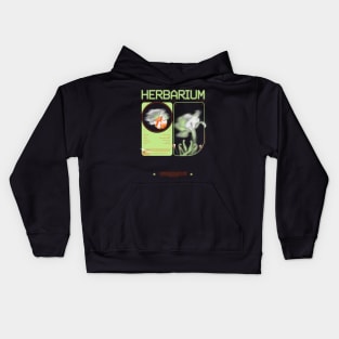 Futuristic Herbarium in Neon Colours. Kids Hoodie